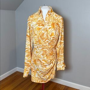 Bobbles and Lace Ray Of Sunshine Yellow and White Dress size L